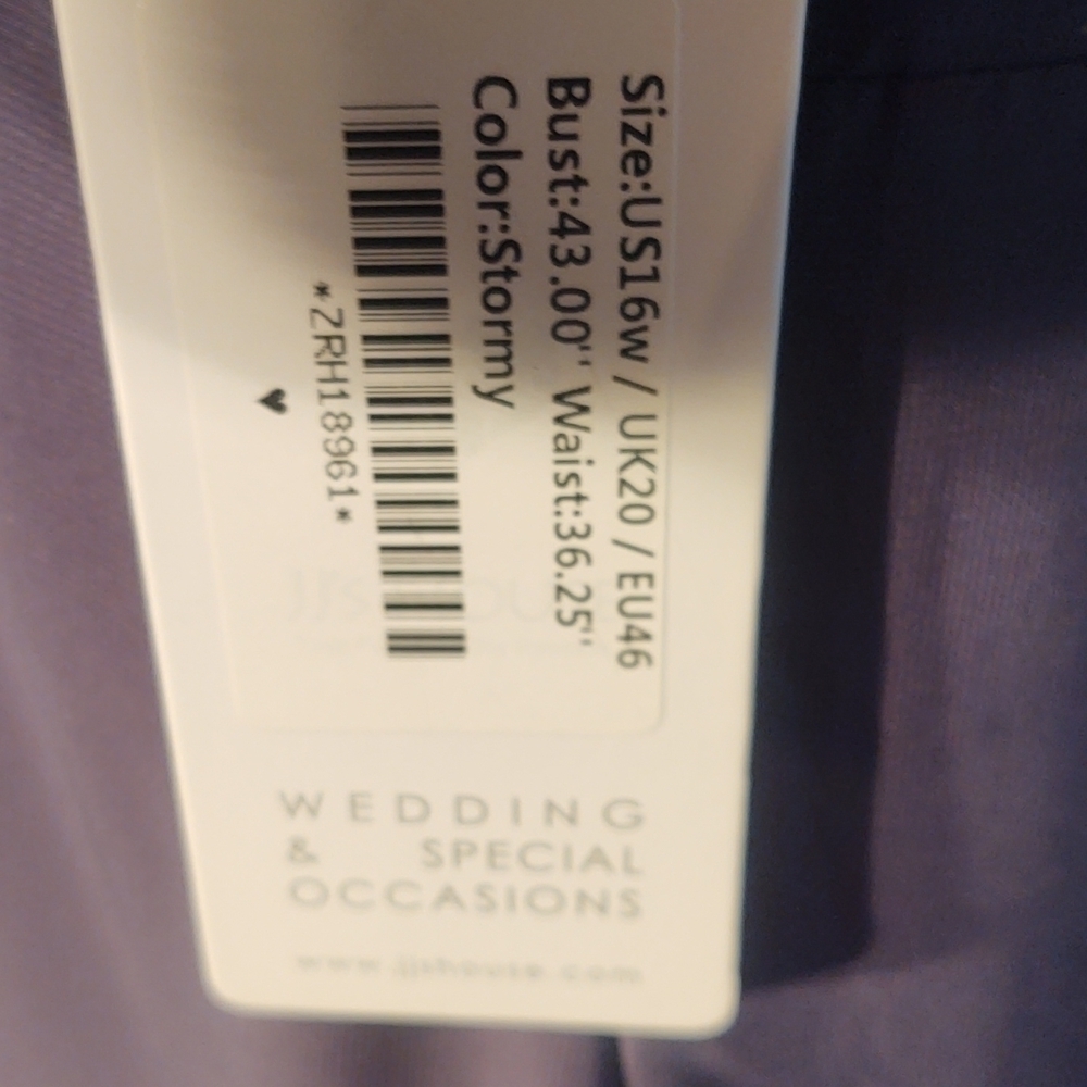 JJ's House Stormy V-neck Ruffle Knee-length Bridesmaid Dress Sz 16W NWT - Picture 10 of 11